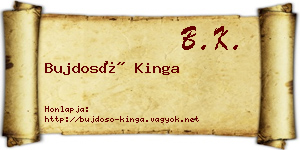 Bujdosó Kinga névjegykártya
